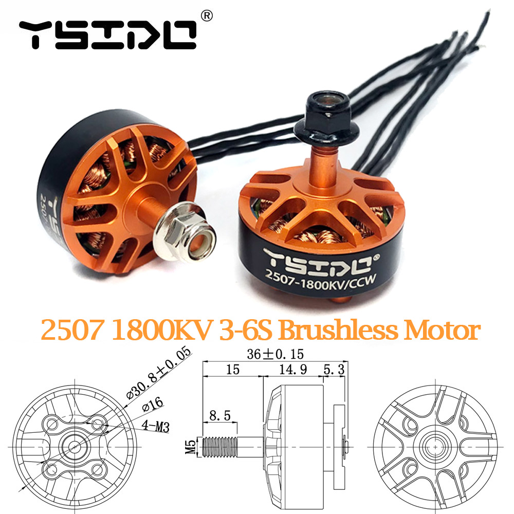 YSIDO 2507 1800KV 3-6S Brushle - Drone Reaper Rc ulasan dan harga