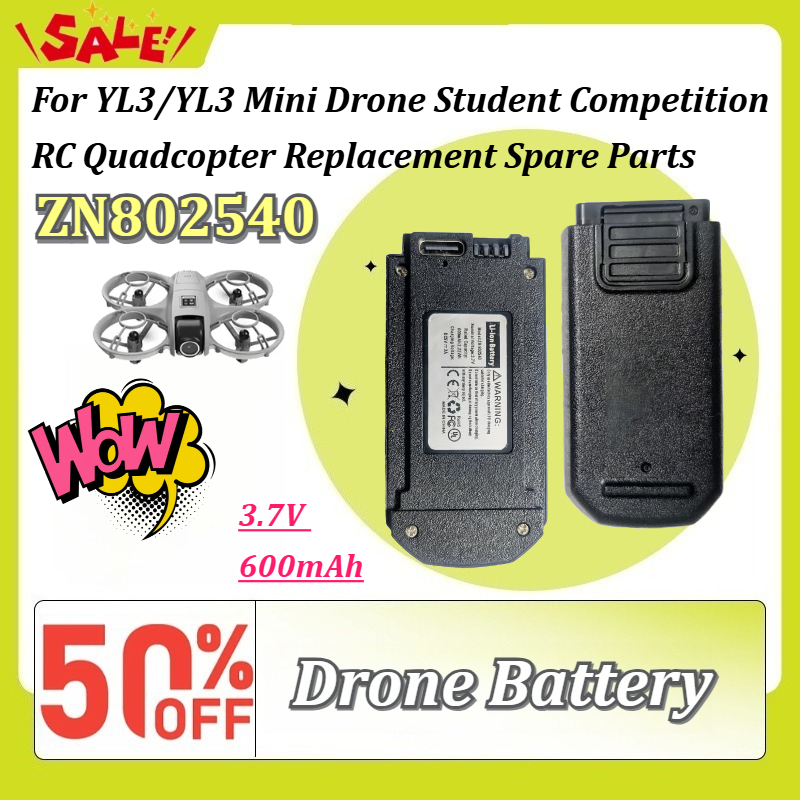 ZN802540 3.7V 600mAh Li-ion Re - Drone Rc Yl3 ulasan dan harga