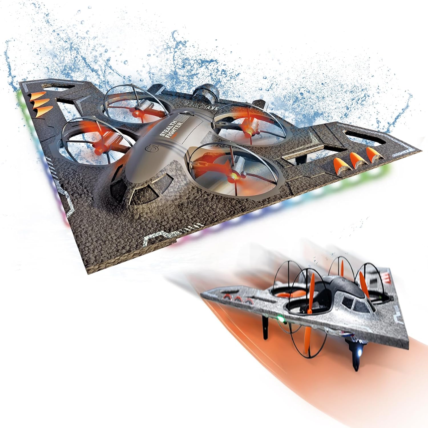 3-in-1 RC Jet Plane, Remote Co - Drone Rc Fighter Jet ulasan dan harga