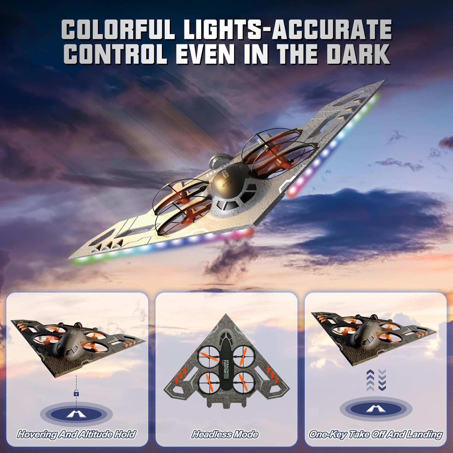 3-in-1 RC Jet Plane, Remote Co - Drone Rc Fighter Jet ulasan dan harga