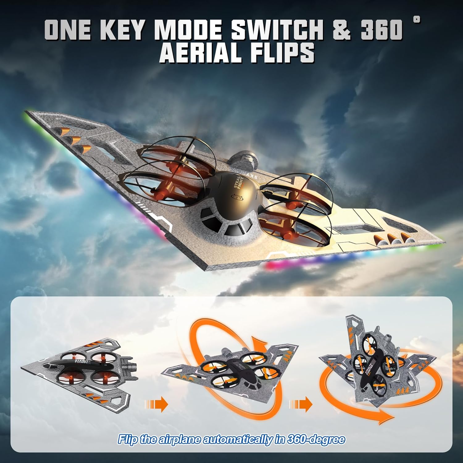 3-in-1 RC Jet Plane, Remote Co - Drone Rc Fighter Jet ulasan dan harga