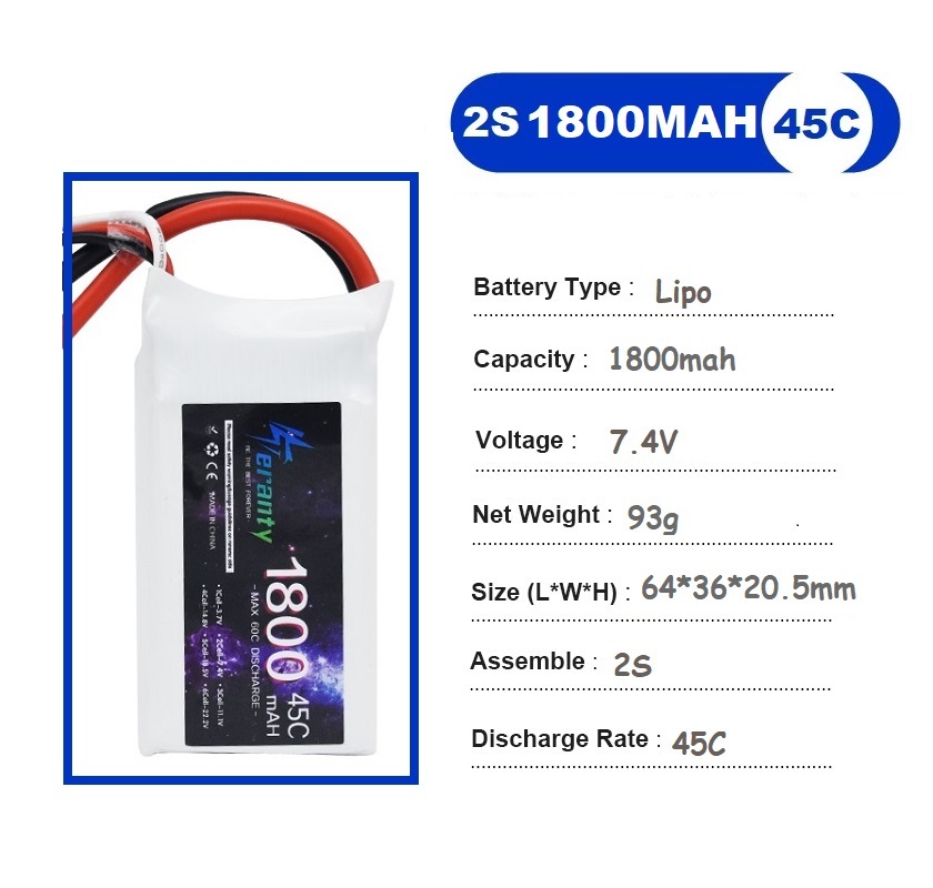 2PCS 7.4V Lipo 2S Battery 1500 - Drone Rc Leading ulasan dan harga